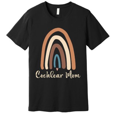 Cochlear Mom Cute Deaf Pride Cochlear Implant Awareness Premium T-Shirt