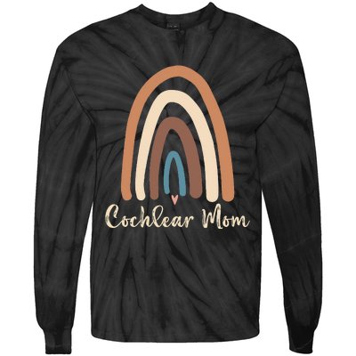 Cochlear Mom Cute Deaf Pride Cochlear Implant Awareness Tie-Dye Long Sleeve Shirt