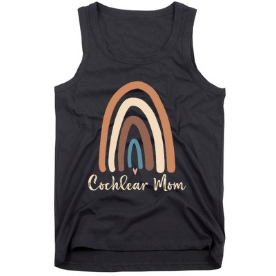 Cochlear Mom Cute Deaf Pride Cochlear Implant Awareness Tank Top