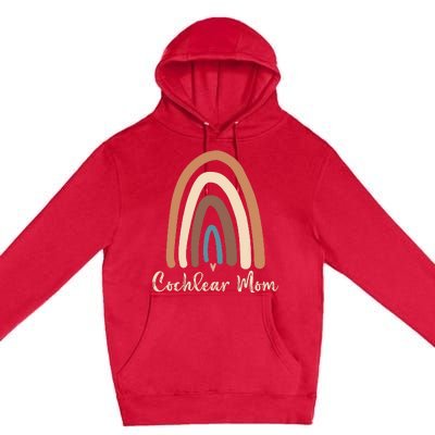 Cochlear Mom Cute Deaf Pride Cochlear Implant Awareness Premium Pullover Hoodie