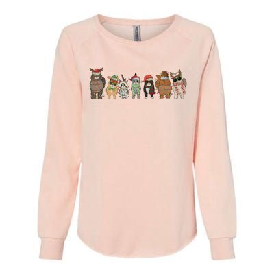 Cats Merry Christmas Cat Lovers Xmas Womens California Wash Sweatshirt