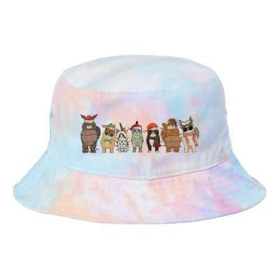 Cats Merry Christmas Cat Lovers Xmas Tie Dye Newport Bucket Hat