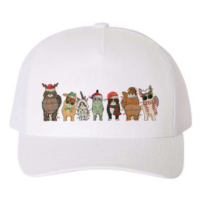 Cats Merry Christmas Cat Lovers Xmas Yupoong Adult 5-Panel Trucker Hat