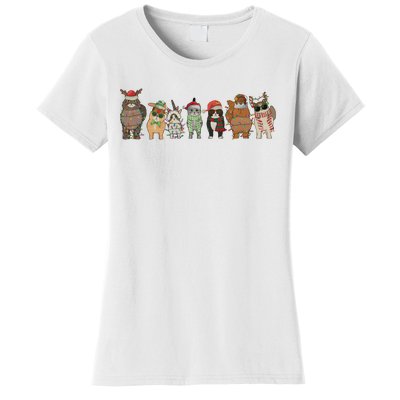 Cats Merry Christmas Cat Lovers Xmas Women's T-Shirt