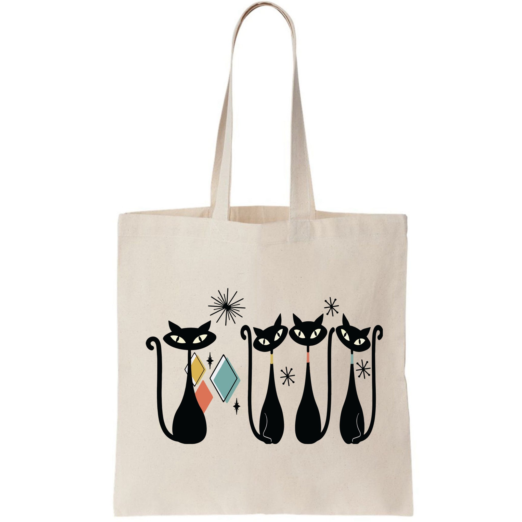 Cat Mid Century Cats 50s Cats Atomic Cats Bag