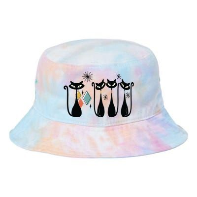 Cat Mid Century Cats 50s Cats Atomic Cats Tie Dye Newport Bucket Hat