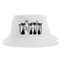 Cat Mid Century Cats 50s Cats Atomic Cats Sustainable Bucket Hat