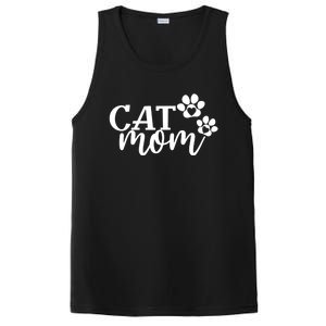 Cat Mom Cat Paws Cat Lover Funny Cute Cat Great Gift PosiCharge Competitor Tank