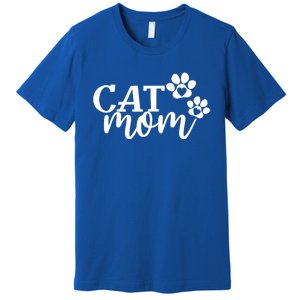 Cat Mom Cat Paws Cat Lover Funny Cute Cat Great Gift Premium T-Shirt