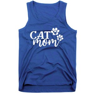 Cat Mom Cat Paws Cat Lover Funny Cute Cat Great Gift Tank Top