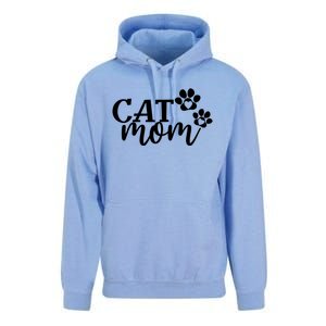 Cat Mom Cat Paws Cat Lover Funny Cute Cat Great Gift Unisex Surf Hoodie