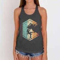 Climbing Mountaineering Climber Athletes Mountain Rock Women's Knotted Racerback Tank