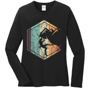 Climbing Mountaineering Climber Athletes Mountain Rock Ladies Long Sleeve Shirt