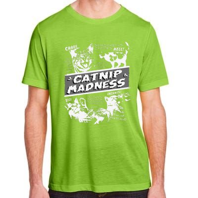 Catnip Madness Cute Kitten Funny Cat Pet Humor Adult ChromaSoft Performance T-Shirt