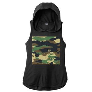 Camo Military Ladies PosiCharge Tri-Blend Wicking Draft Hoodie Tank