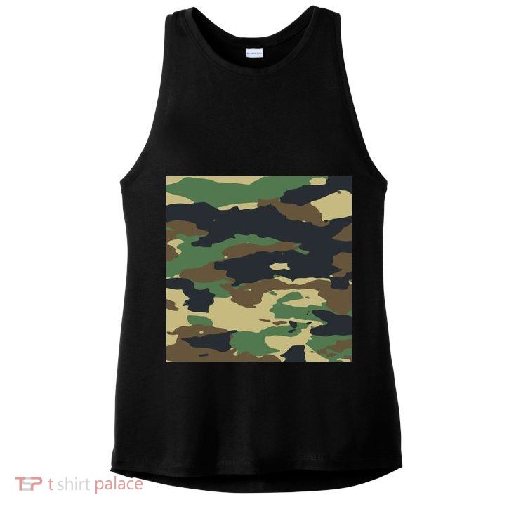 Camo Military Ladies PosiCharge Tri-Blend Wicking Tank