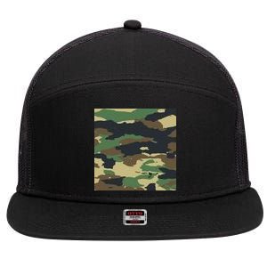 Camo Military 7 Panel Mesh Trucker Snapback Hat