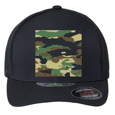 Camo Military Flexfit Unipanel Trucker Cap