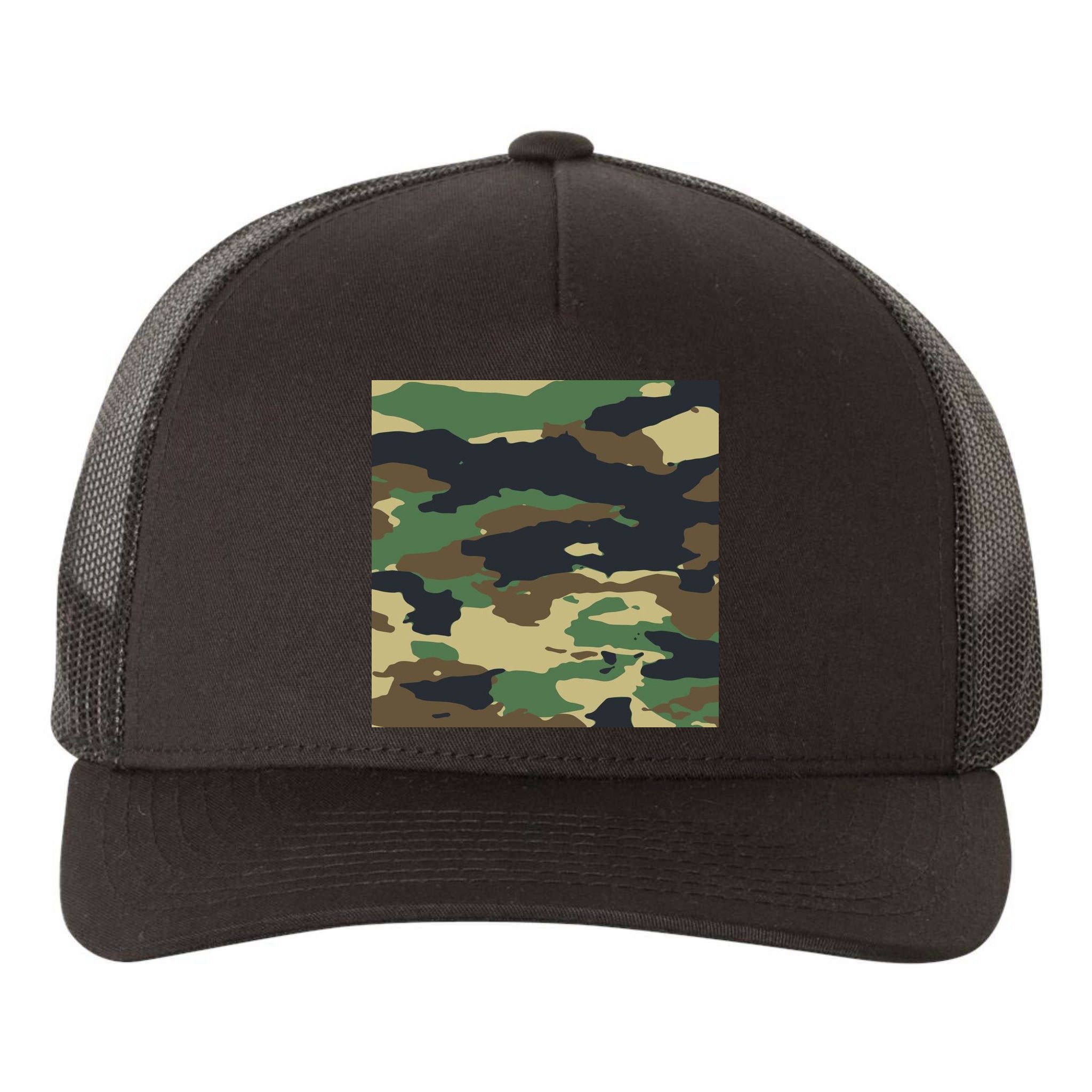 Camo Military Yupoong Adult 5-Panel Trucker Hat