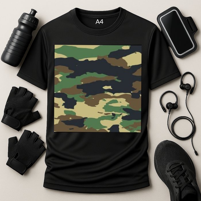 Camo Military Cooling Performance Crew T-Shirt