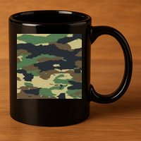 Camo Military 11oz C Handle Ceramic Mug