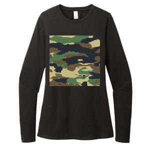 Camo Military Womens CVC Long Sleeve Shirt