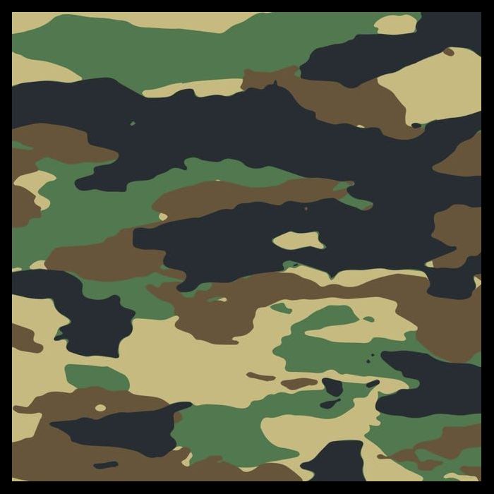 Camo Military Wool Snapback Cap