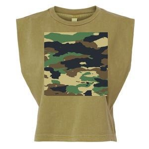 Camo Military Garment-Dyed Women's Muscle Tee