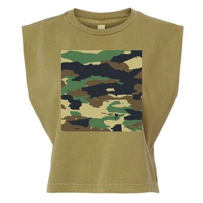 Camo Military Garment-Dyed Women's Muscle Tee