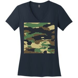 Camo Military Women's V-Neck T-Shirt