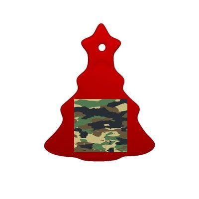 Camo Military Ceramic Tree Ornament