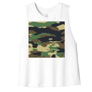 Camo Military Women's Racerback Cropped Tank