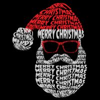 Cool Merry Christmas Text Art Santa Claus Zip Tote Bag
