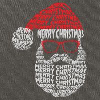 Cool Merry Christmas Text Art Santa Claus Cotton Canvas Backpack