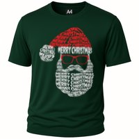 Cool Merry Christmas Text Art Santa Claus Cooling Performance Crew T-Shirt