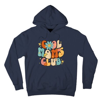 Cool Moms Club Groovy Retro Funny Mothers Day New Mom Hoodie