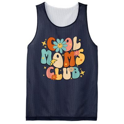 Cool Moms Club Groovy Retro Funny Mothers Day New Mom Mesh Reversible Basketball Jersey Tank