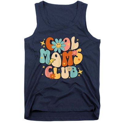 Cool Moms Club Groovy Retro Funny Mothers Day New Mom Tank Top