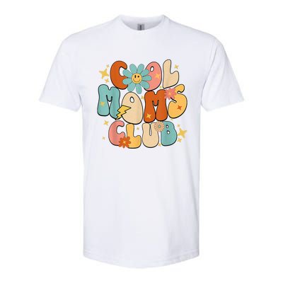 Cool Moms Club Groovy Retro Funny Mothers Day New Mom Softstyle CVC T-Shirt