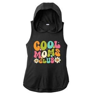 Cool Mom Club Groovy Retro Smile Cool Mom Club Mother Ladies PosiCharge Tri-Blend Wicking Draft Hoodie Tank