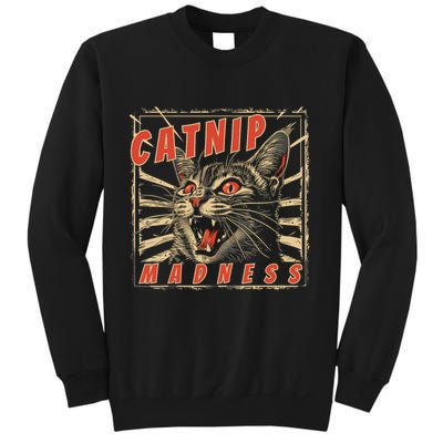 Catnip Madness Cat Lover Humorous Cat-Themed Sweatshirt