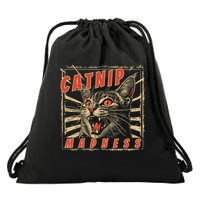 Catnip Madness Cat Lover Humorous Cat-Themed Drawstring Bag