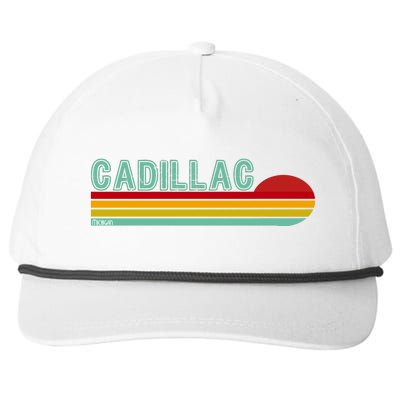 Cadillac Michigan Snapback Five-Panel Rope Hat