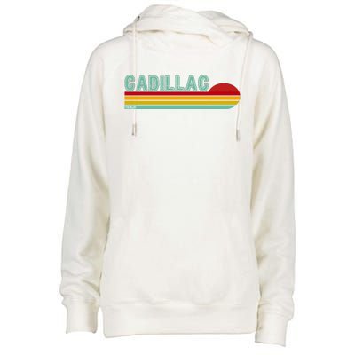 Cadillac Michigan Womens Funnel Neck Pullover Hood