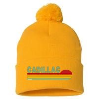 Cadillac Michigan Pom Pom 12in Knit Beanie