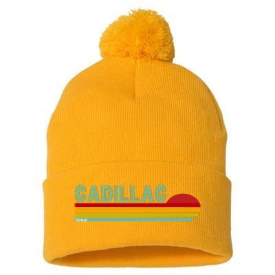 Cadillac Michigan Pom Pom 12in Knit Beanie