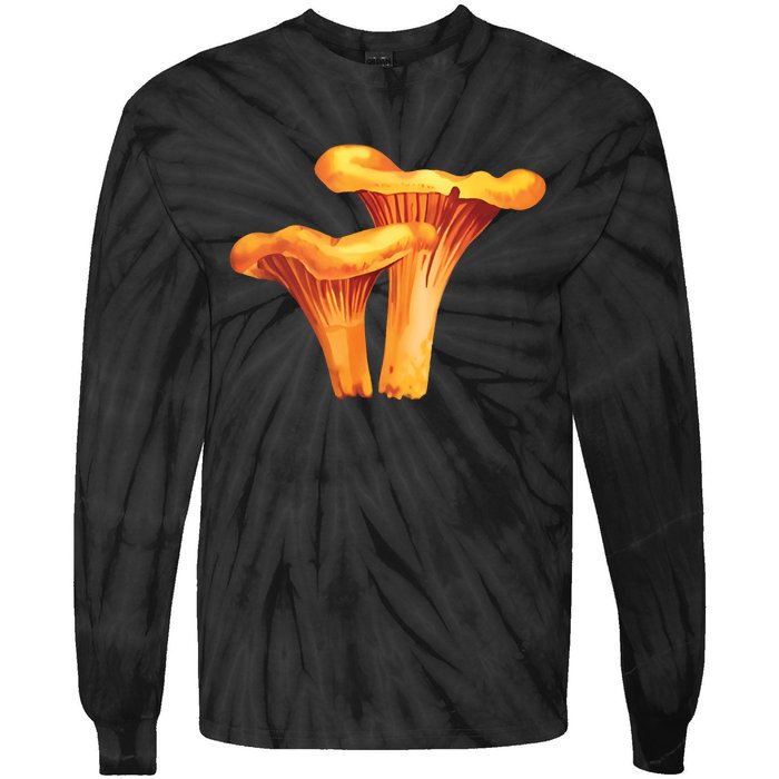 Chanterelle Mushroom Tie-Dye Long Sleeve Shirt