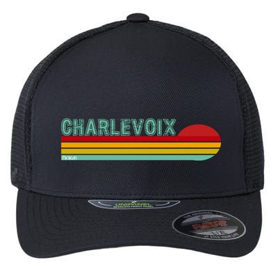 Charlevoix Michigan Flexfit Unipanel Trucker Cap