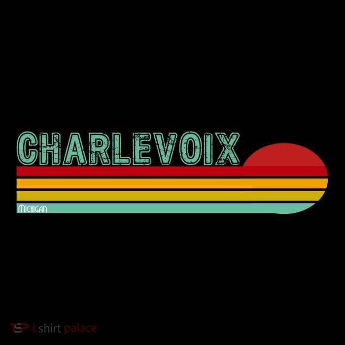 Charlevoix Michigan Flexfit Unipanel Trucker Cap