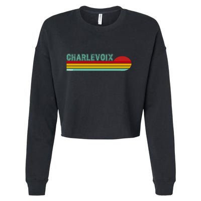 Charlevoix Michigan Cropped Pullover Crew